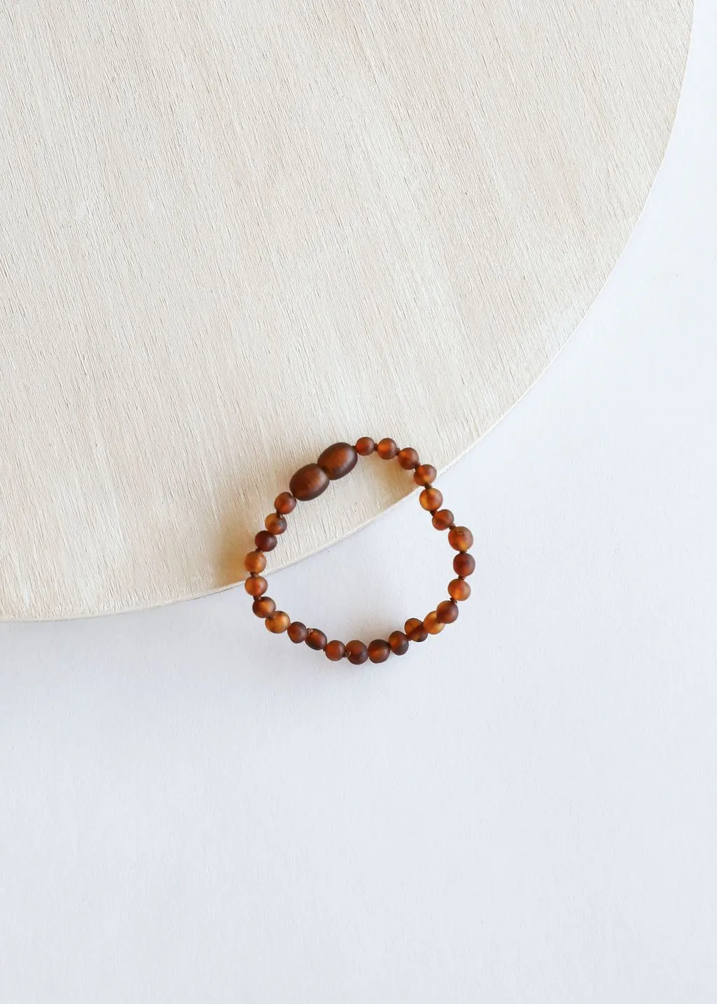 CanyonLeaf Kids Amber Bracelet, Raw Cognac