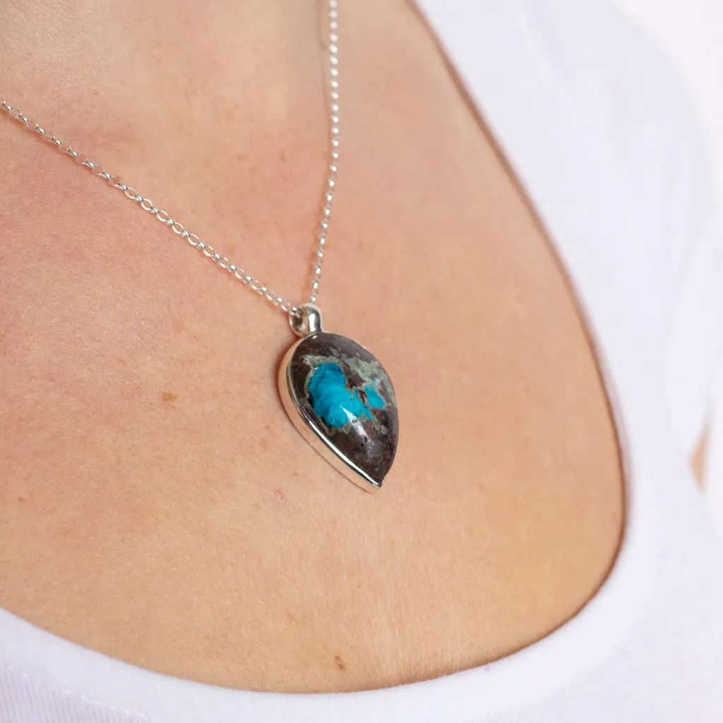 Cavansite In Matrix Necklace