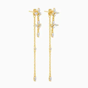 Chain Drop Earrings Gold