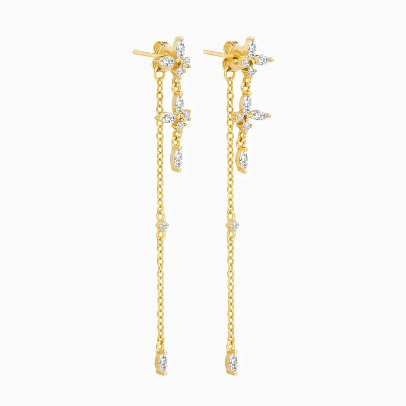 Chain Drop Earrings Gold