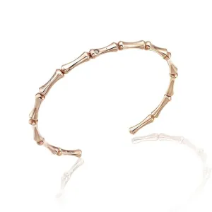 Chimento Bamboo 18ct Rose Gold Diamond Bangle