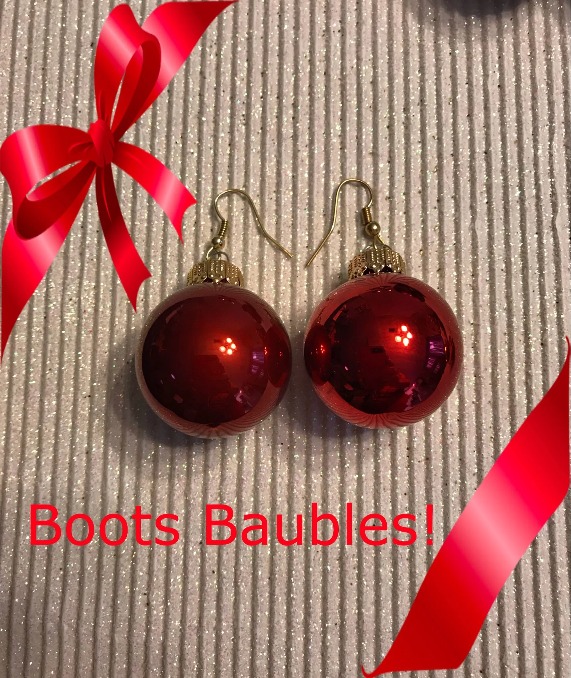 Christmas bulb earrings