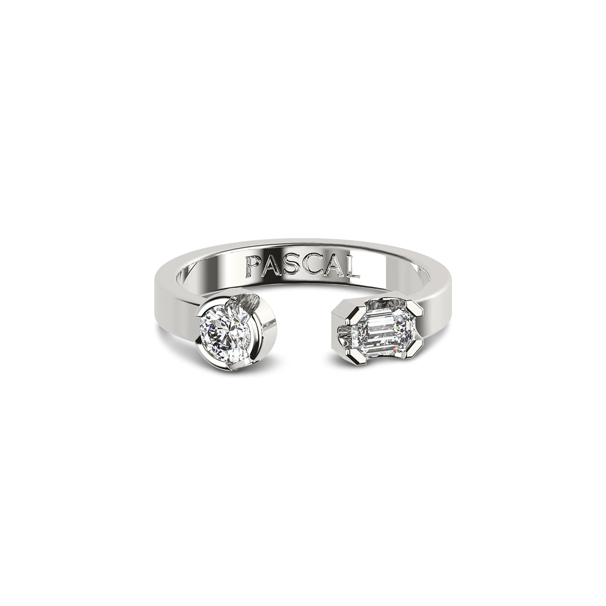 Classic Bezel Diamond Open Ring