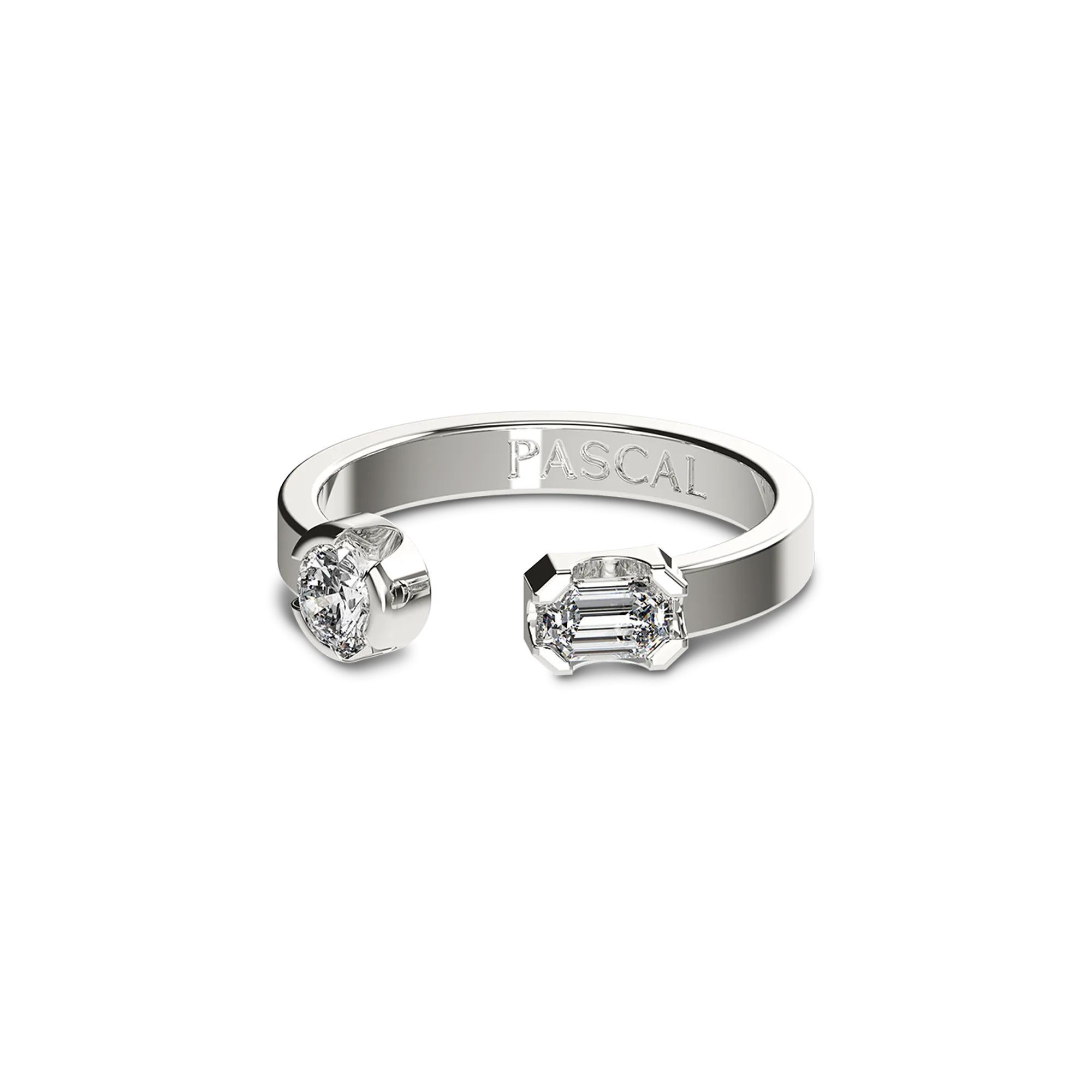 Classic Bezel Diamond Open Ring