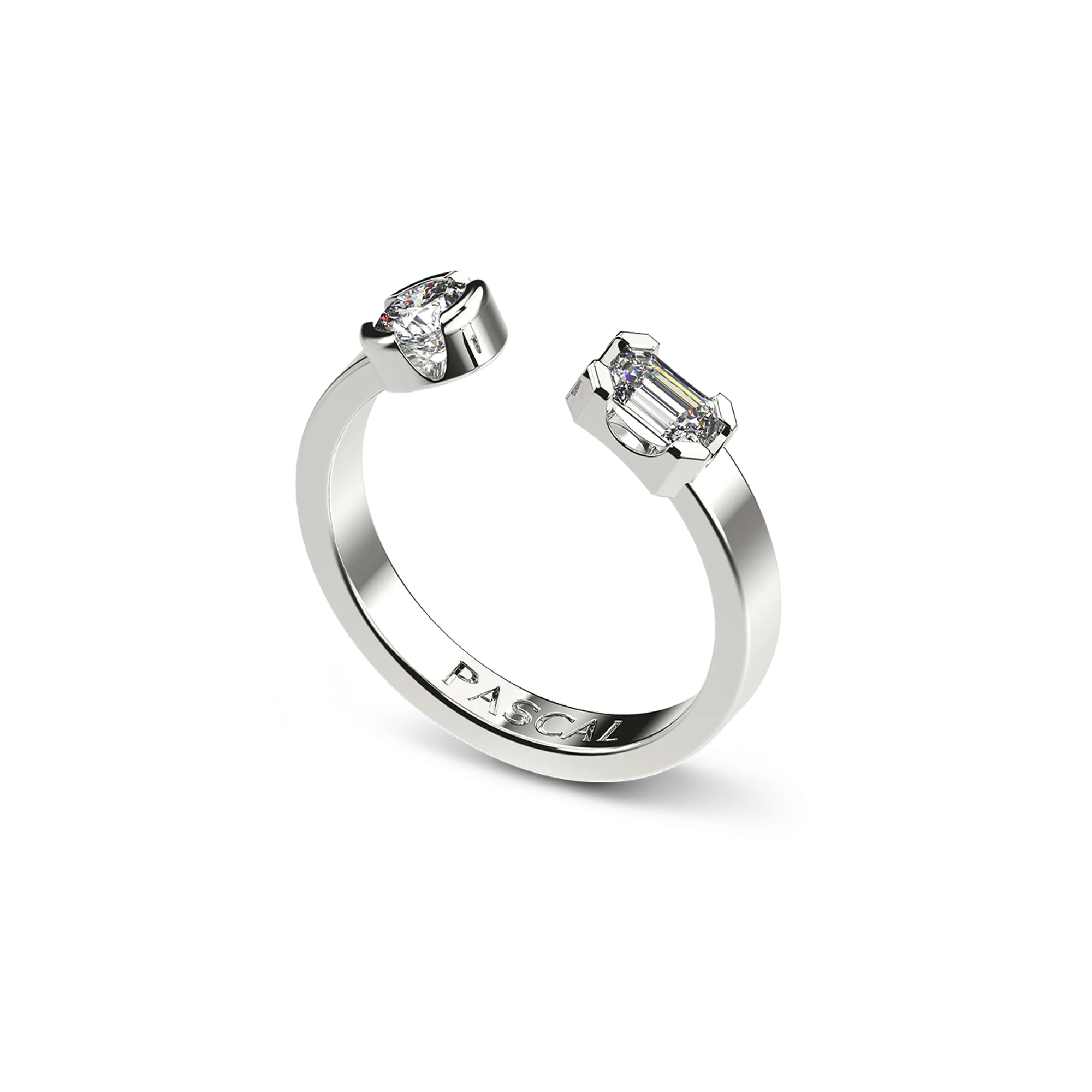 Classic Bezel Diamond Open Ring