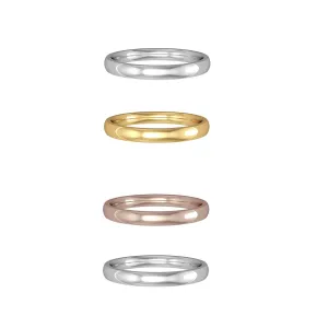 Classic Court Style Wedding Band 2.5mm