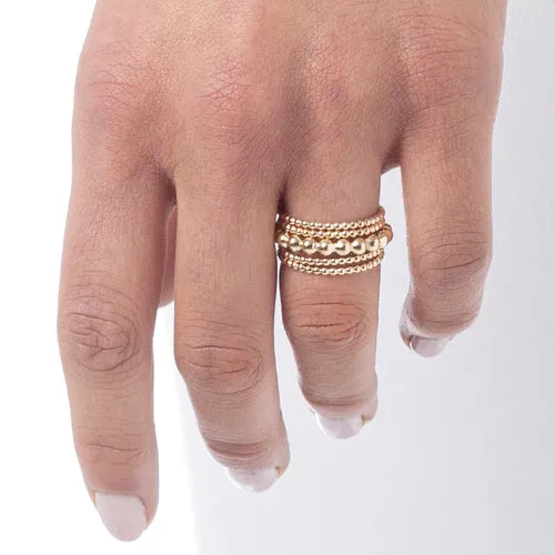 classic gold 3mm bead ring by enewton