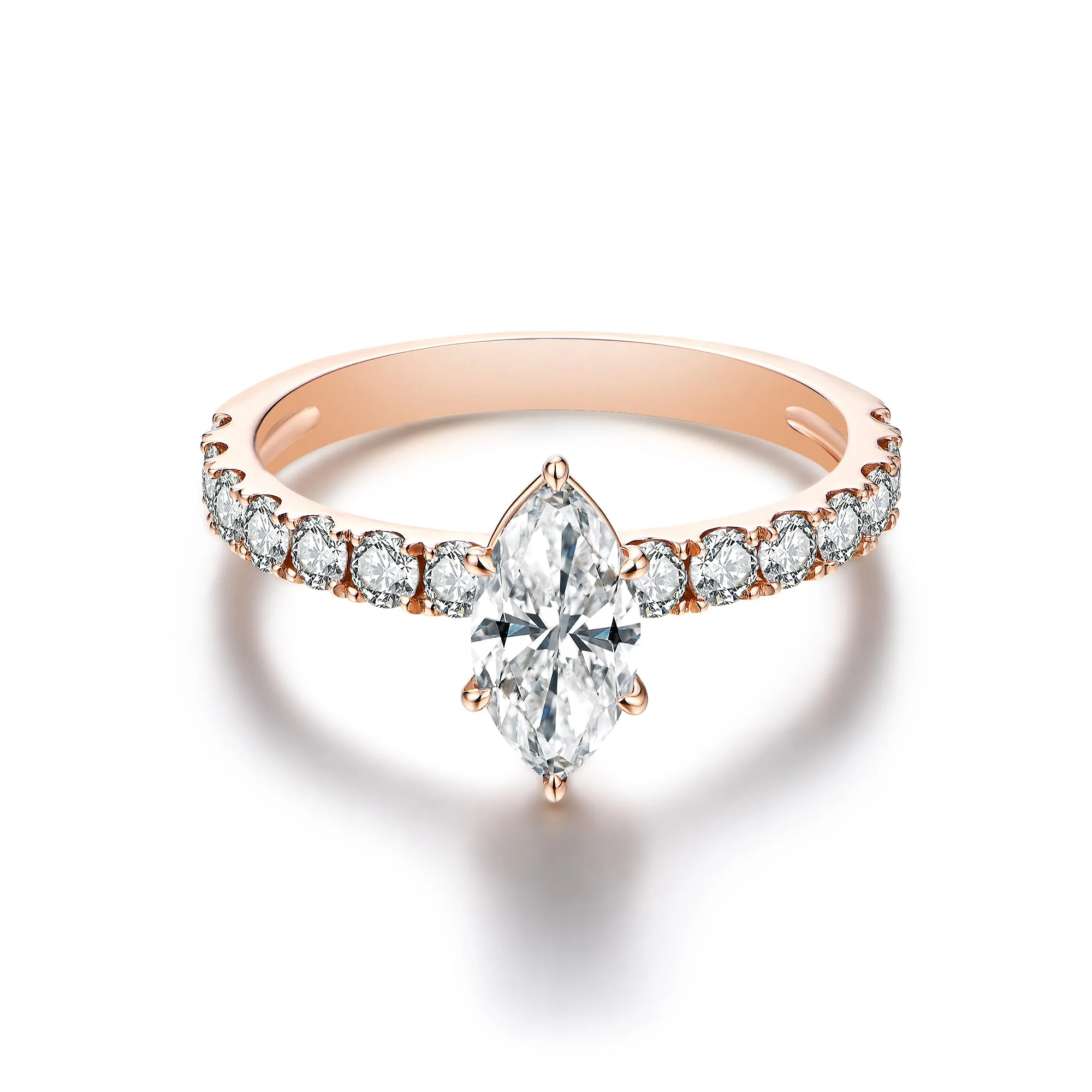 Classic Marquise and Round Diamond Ring