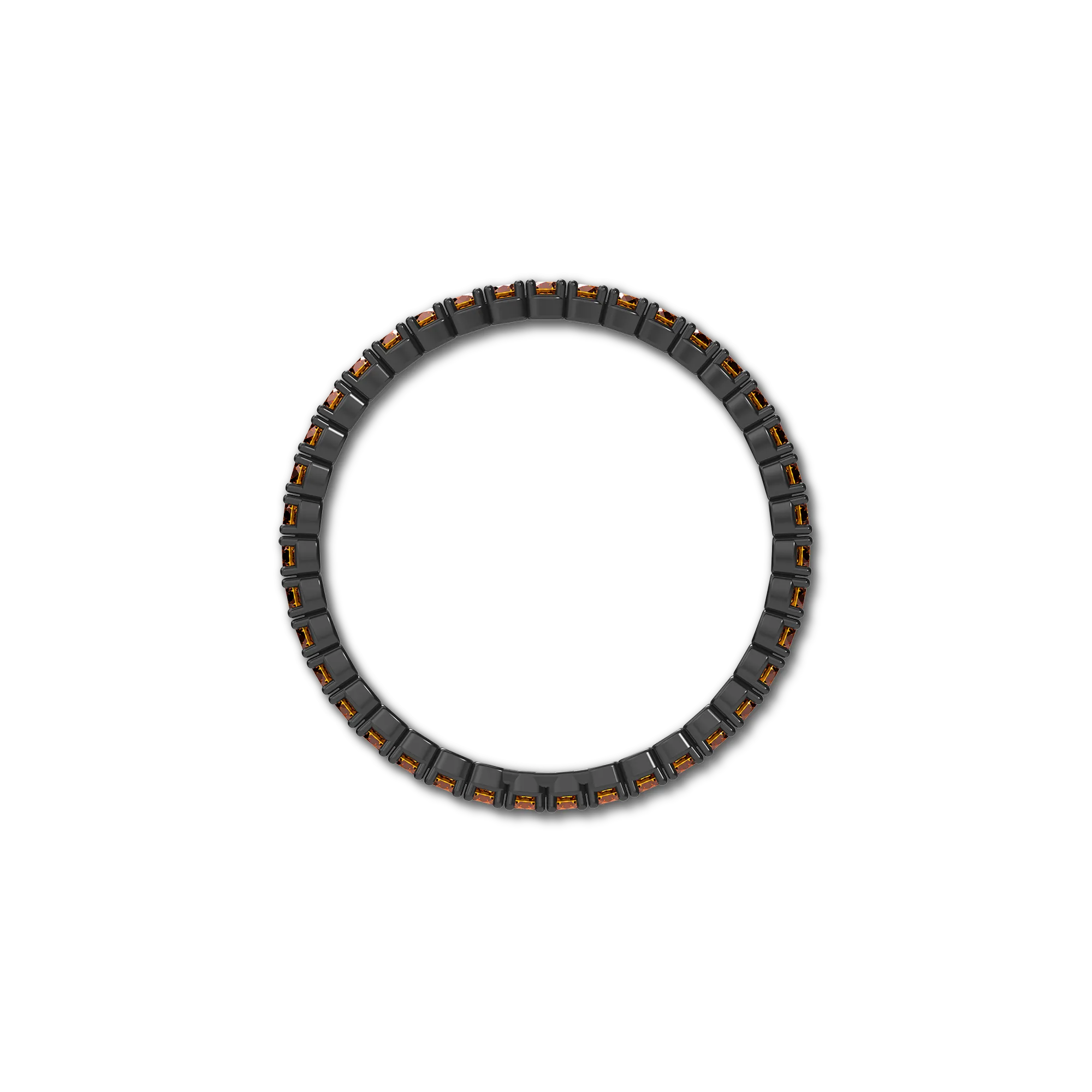 Classic Orange Gemstone Tennis Ring