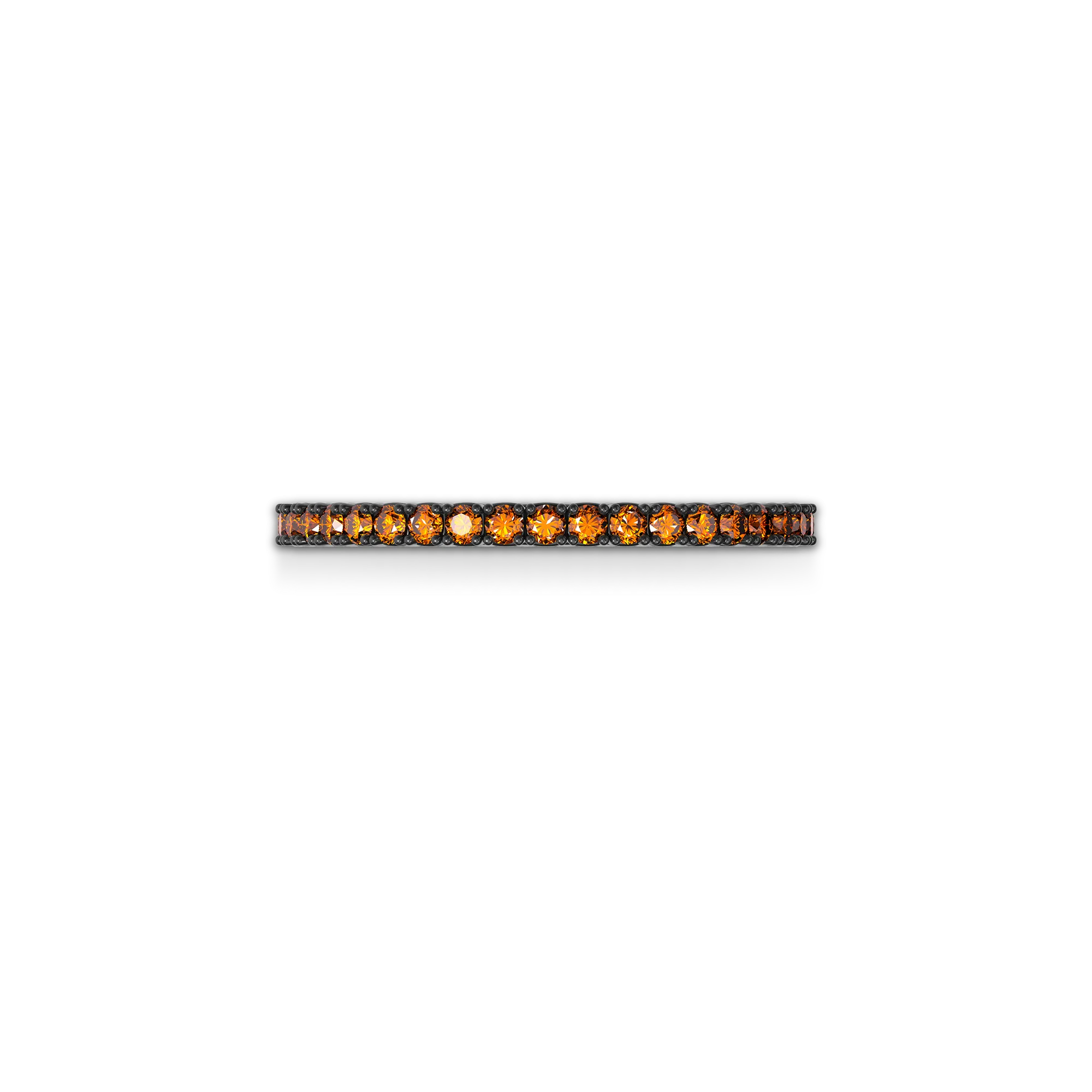 Classic Orange Gemstone Tennis Ring