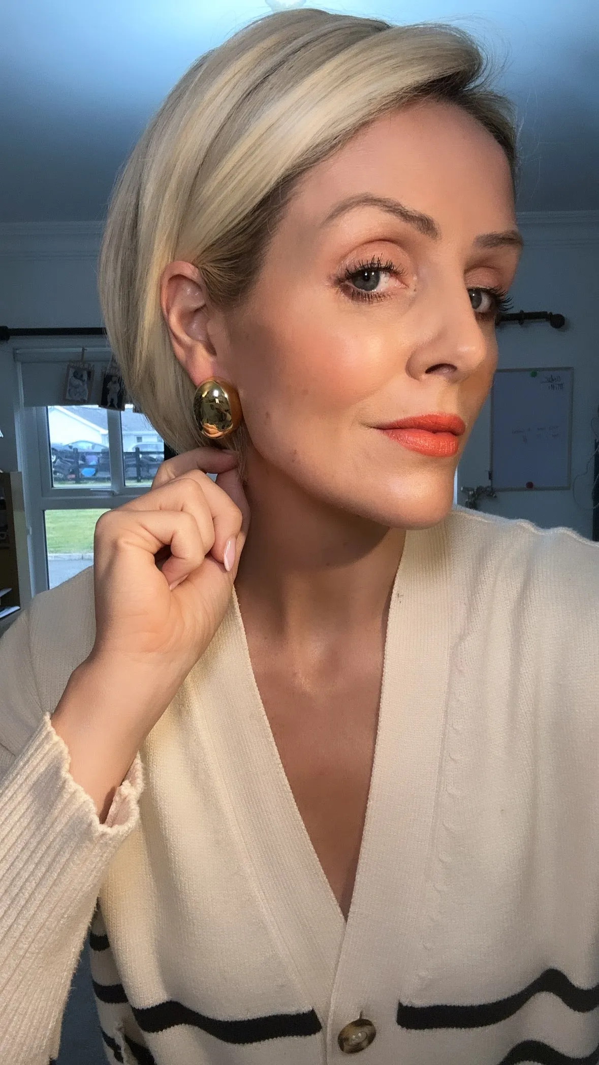 Cleo - Large Dome Gold Earring
