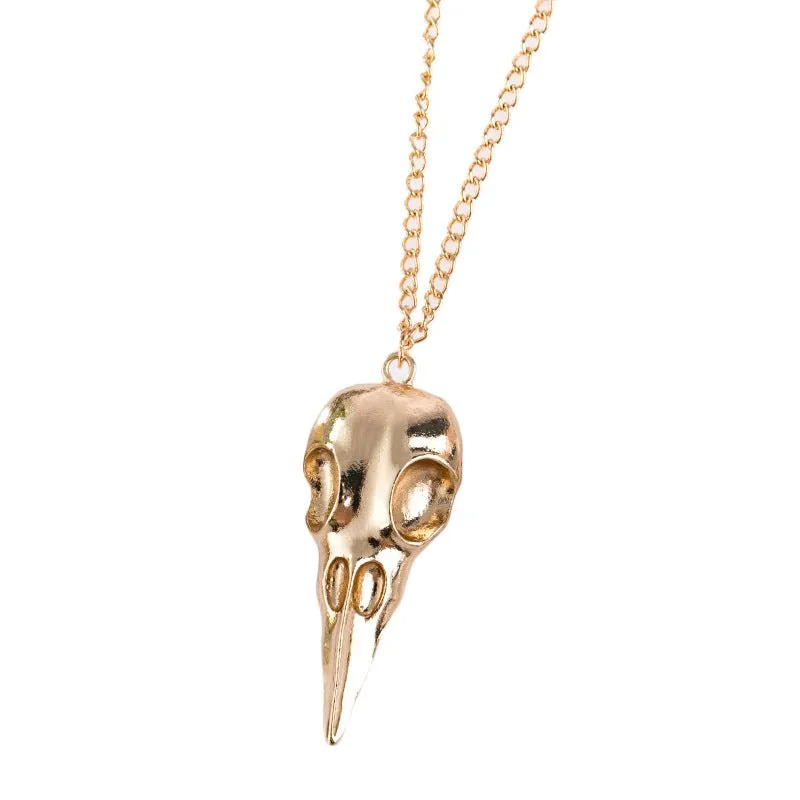 Crow Skull - Gothic Pendant Necklace by The Nevermore