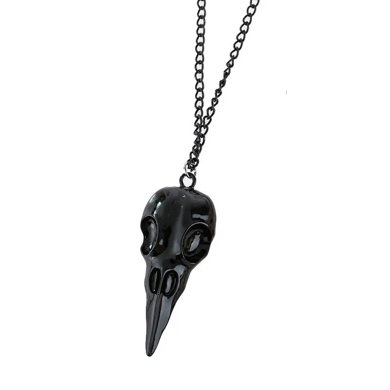 Crow Skull - Gothic Pendant Necklace by The Nevermore