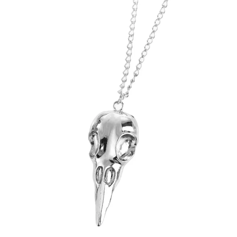 Crow Skull - Gothic Pendant Necklace by The Nevermore