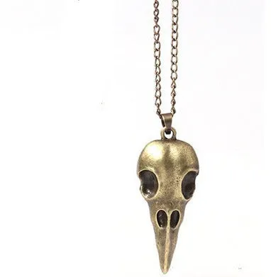 Crow Skull - Gothic Pendant Necklace by The Nevermore