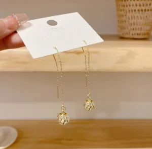 Crystal Dangling Long Earrings