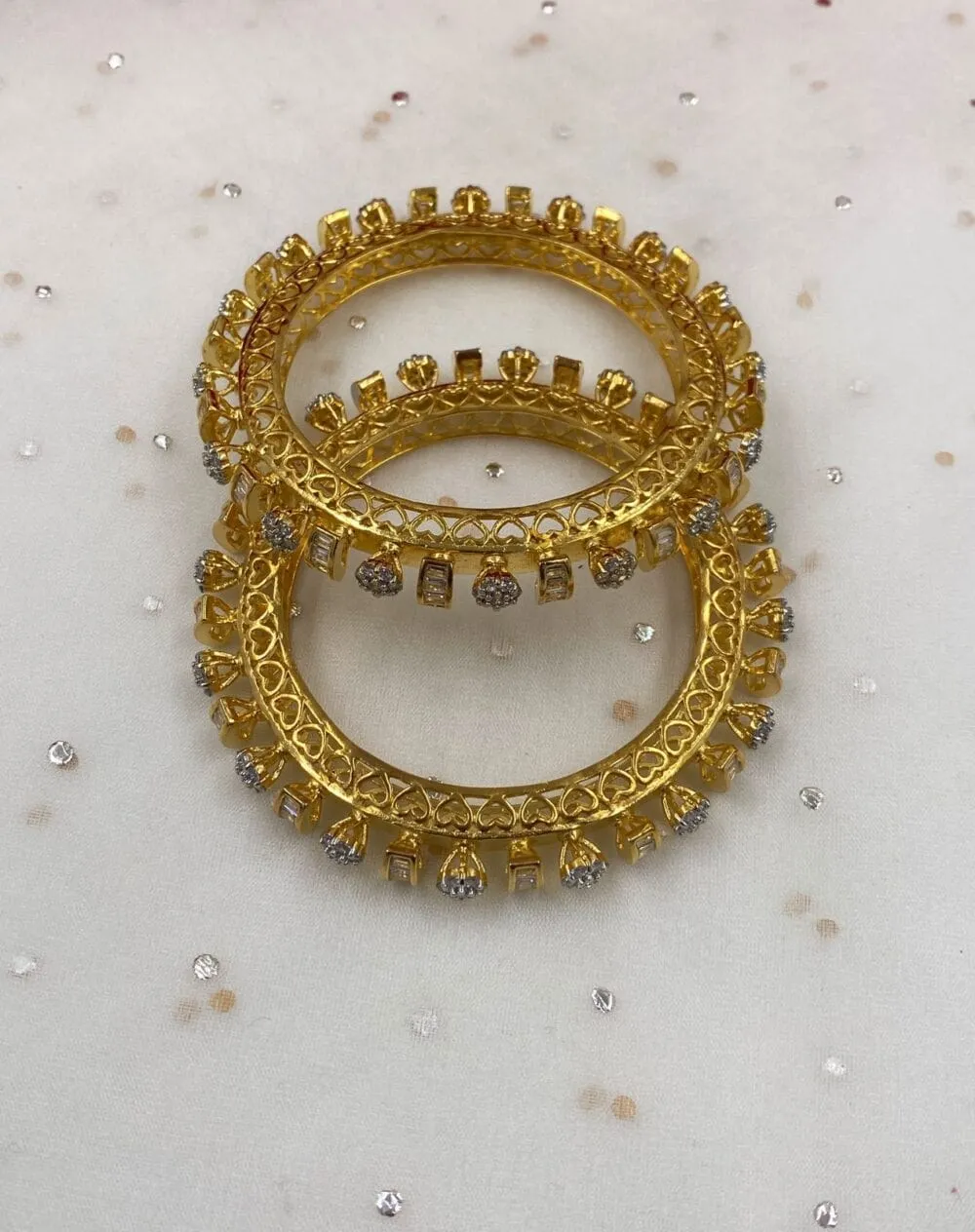 CZ Diamond Pacheli Bangles For Women By Gehna Shop