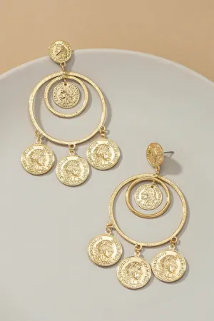 Dangle Coin Earrings