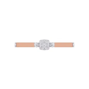 Delicate Round Distance Diamond Rose Gold Bracelet