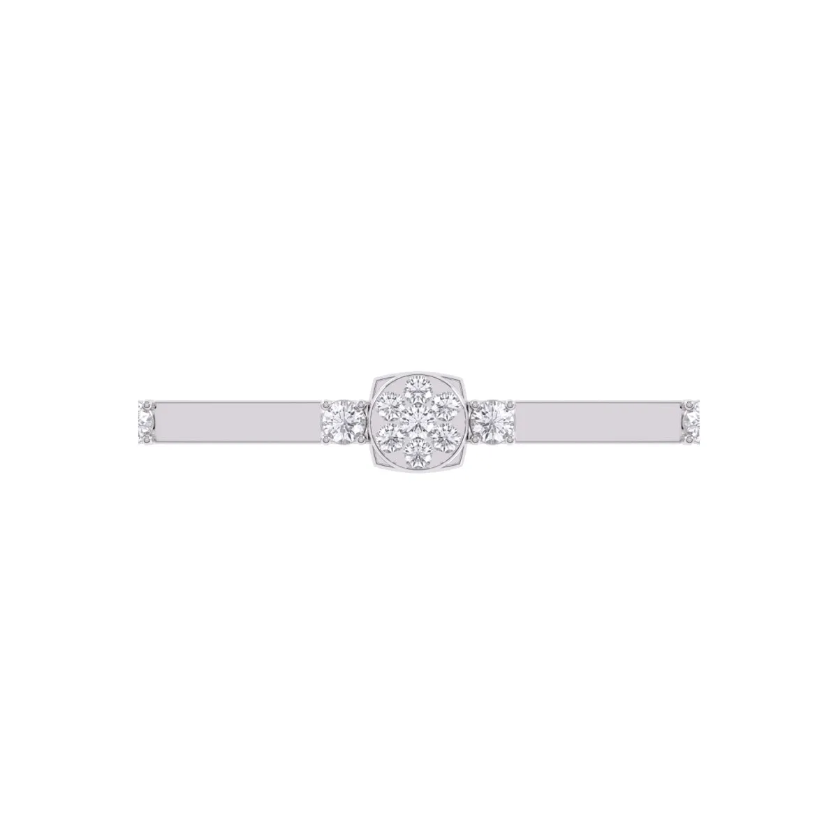 Delicate Round Distance Diamond Rose Gold Bracelet