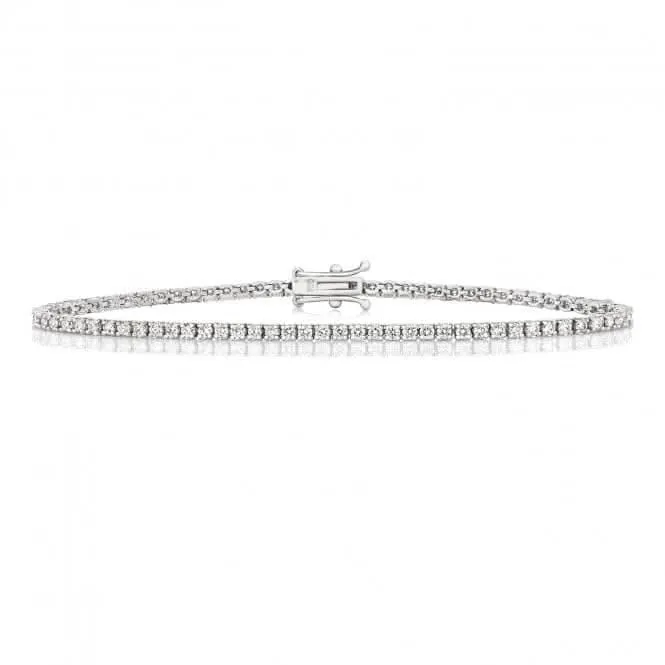 Diamond Jewellery 18ct Gold Tennis Bracelet BDQ702W/GH8