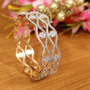 DIAMOND LOOK ALIKE PRESSURE SETTING BANGLES