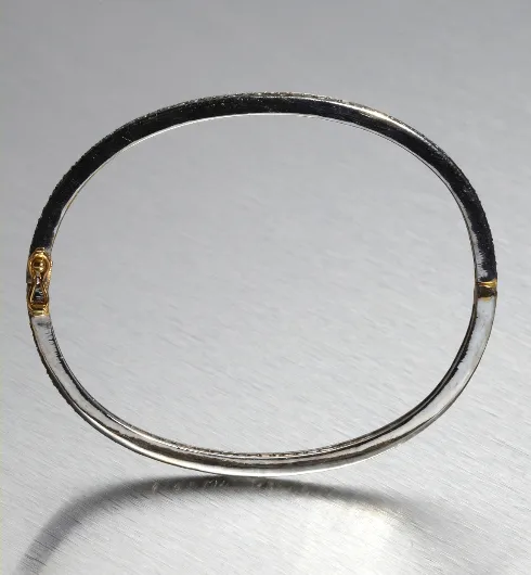 DIAMONDS, 1-Line Bangle, Silver