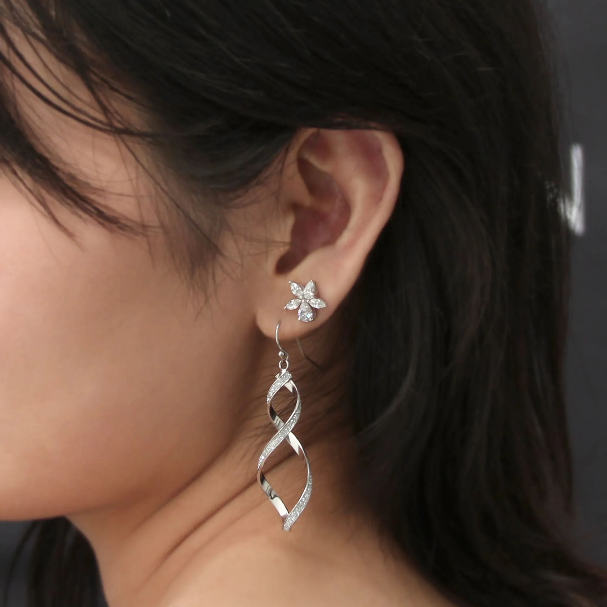 Elegant Bridal Cherry Blossom Earrings