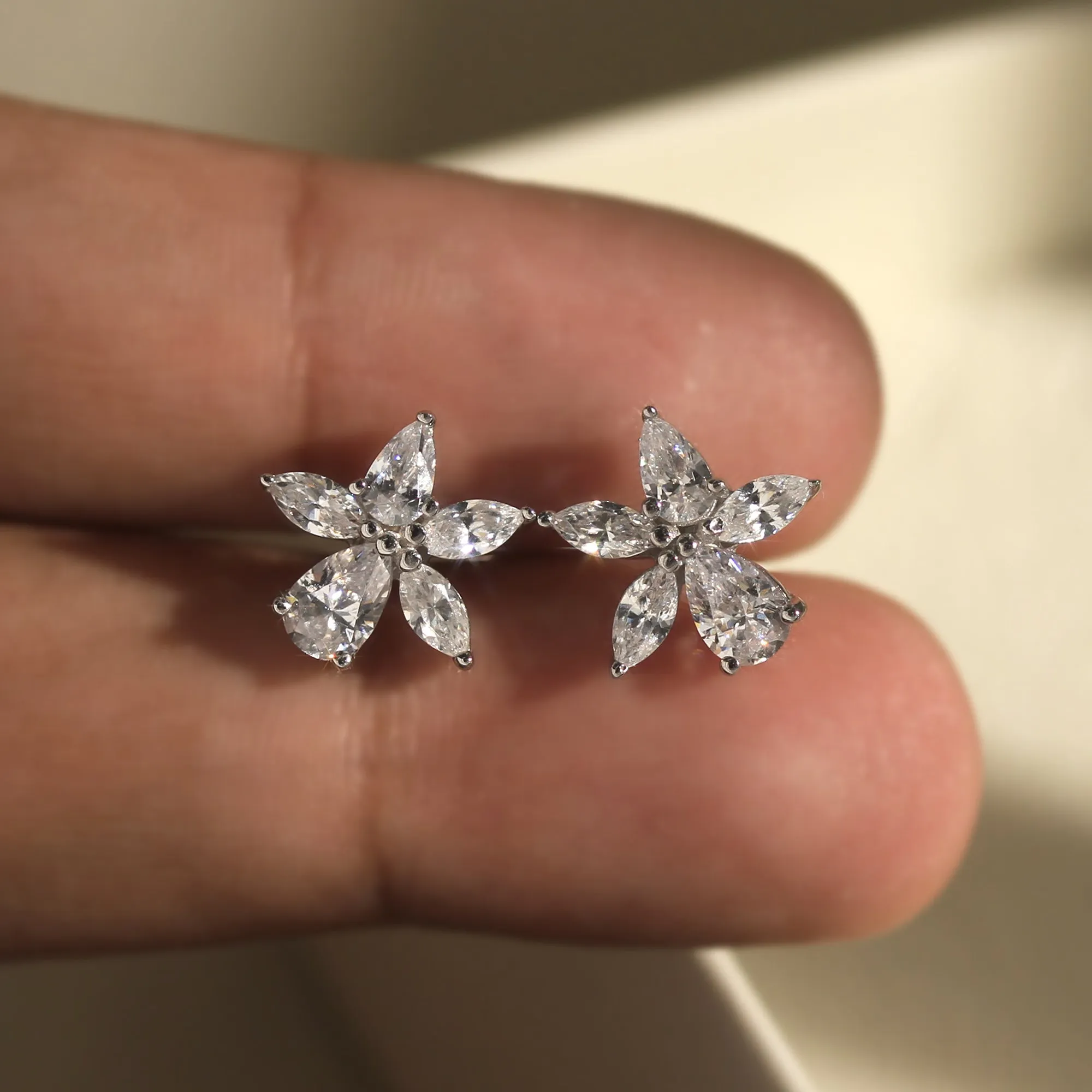 Elegant Bridal Cherry Blossom Earrings