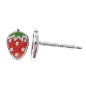 Enamel Strawberry Studs