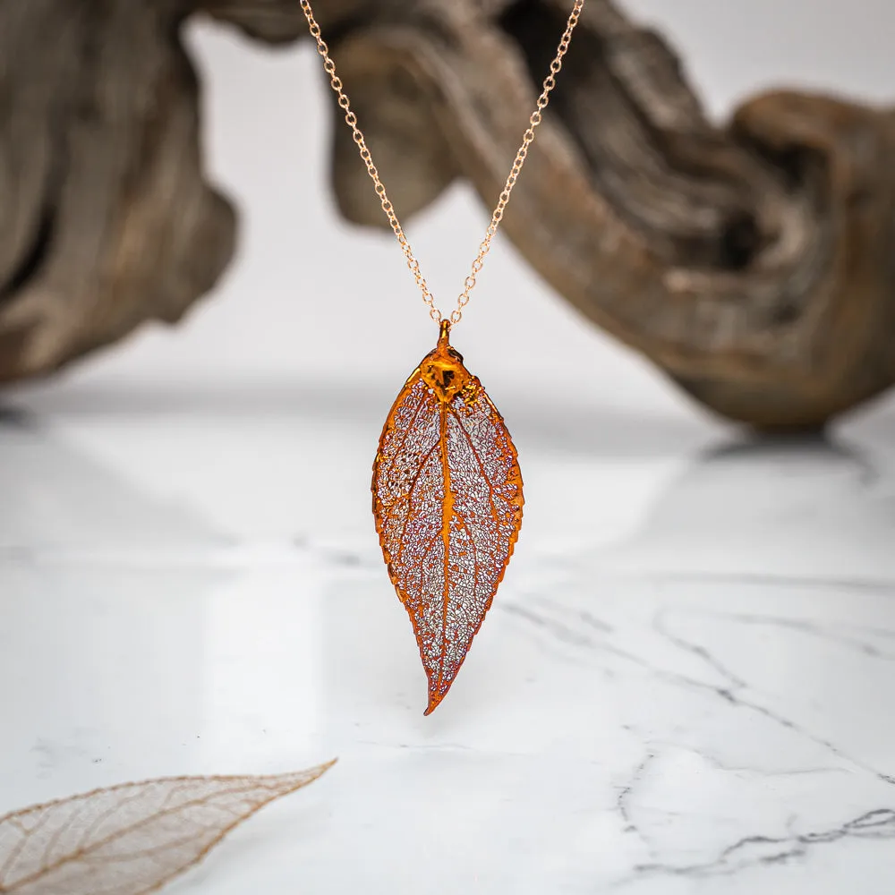 Eucalyptus Leaf - Copper Pendant
