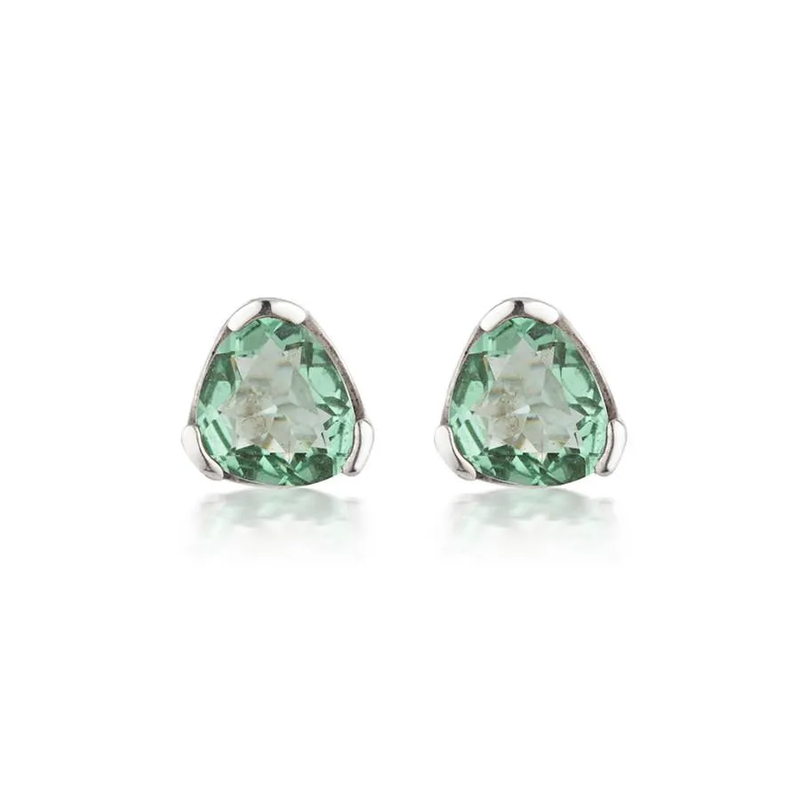 EVERYDAY GEMSTONE STUDS - GREEN AMETHYST