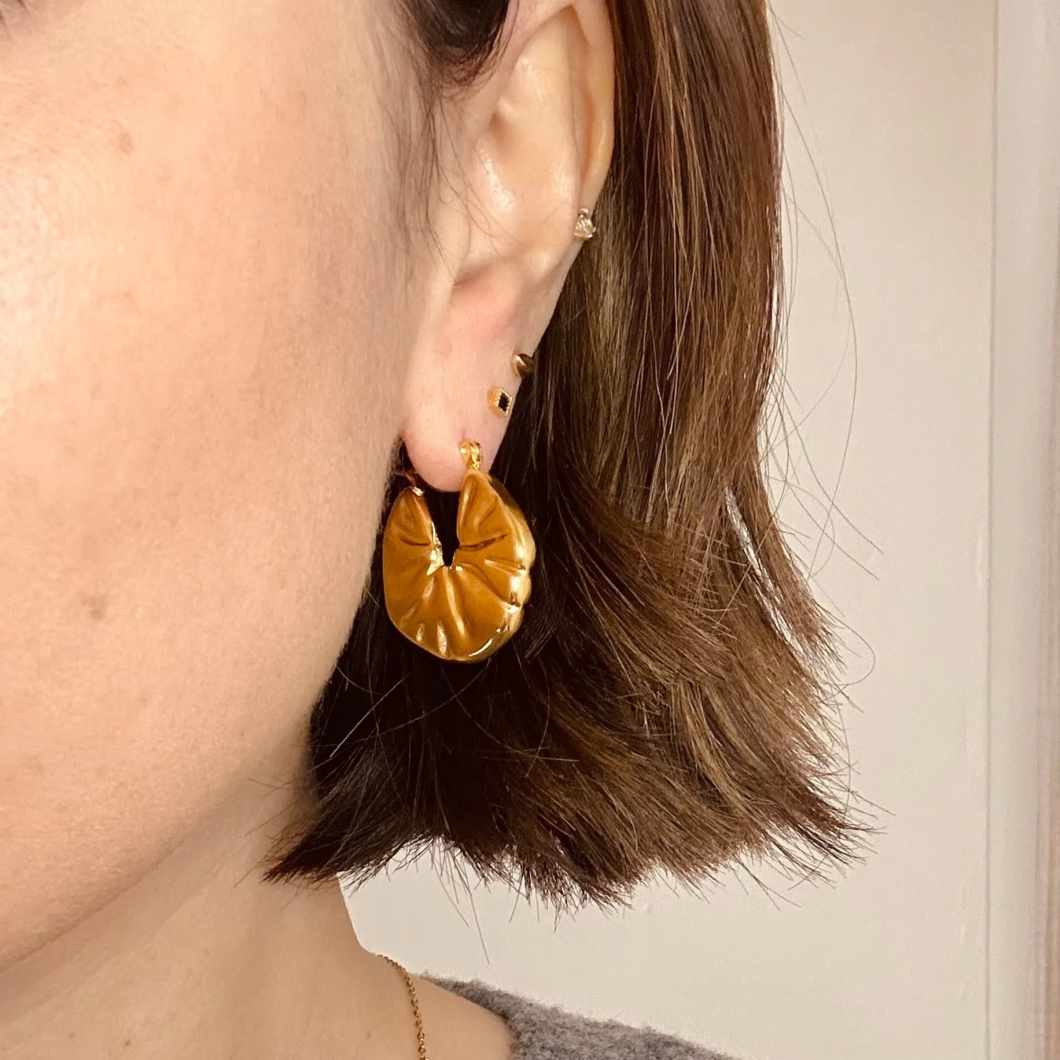 Everyday Puffer Hoop Earrings