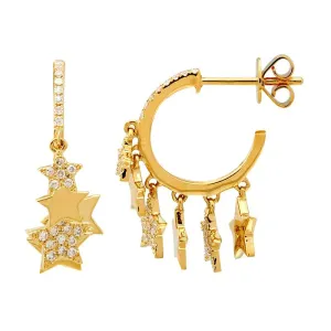 Everyday Star Huggie Stud Earrings