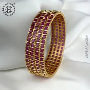 Exquisite 4 Piece AD Stone Bangle Set  JH5957