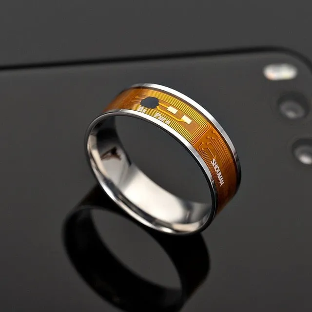 Fashion Men's Ring Magic Wear NFC Smart Ring Finger Digital Ring for Android phones with functional couple stainless steel ring