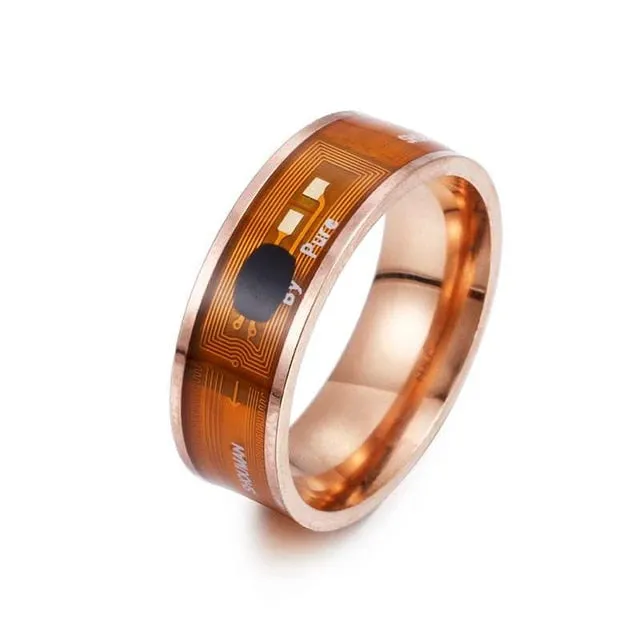 Fashion Men's Ring Magic Wear NFC Smart Ring Finger Digital Ring for Android phones with functional couple stainless steel ring