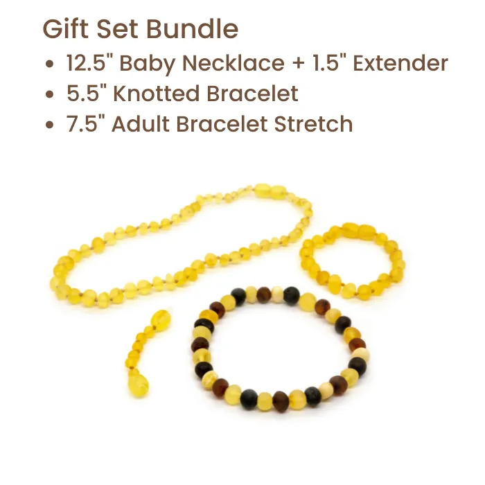 Fast RELIEF for Teething Baby NATURALLY 100% Baltic Amber! Raw Lemon