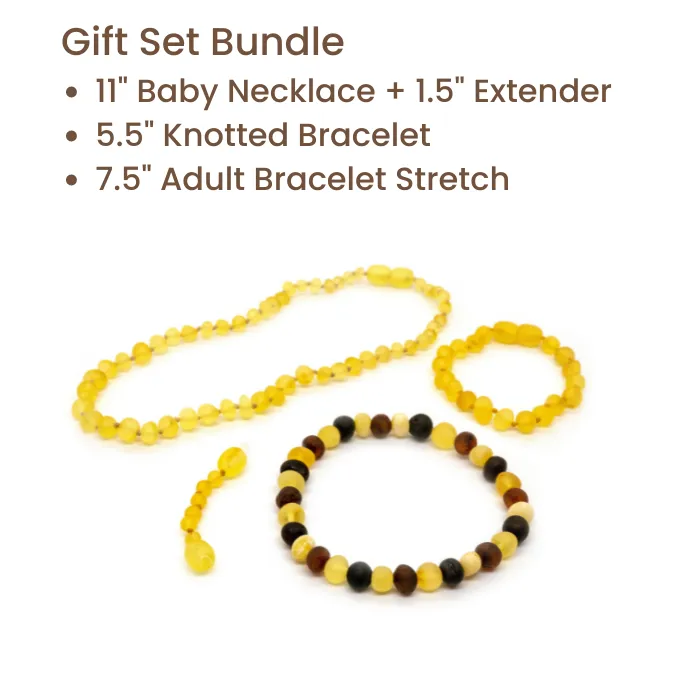 Fast RELIEF for Teething Baby NATURALLY 100% Baltic Amber! Raw Lemon