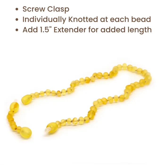 Fast RELIEF for Teething Baby NATURALLY 100% Baltic Amber! Raw Lemon
