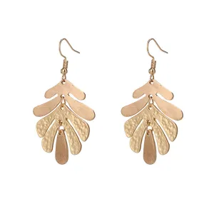 Fish Cast Resin Leaf Leaves Drop Dangle Dagling Hook Earrings【5Pack】