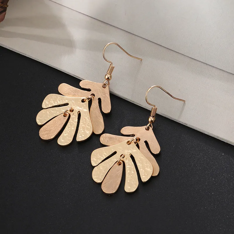 Fish Cast Resin Leaf Leaves Drop Dangle Dagling Hook Earrings【5Pack】