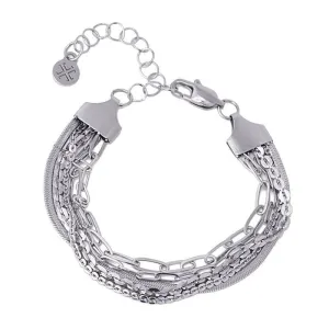 Five Strand Stainless Steel Chain Bracelet