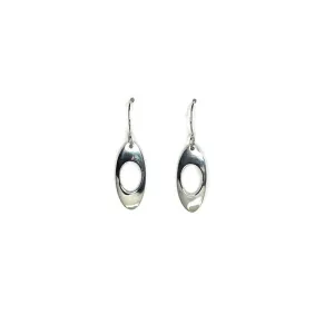 FLAT STONE DANGLES SILVER