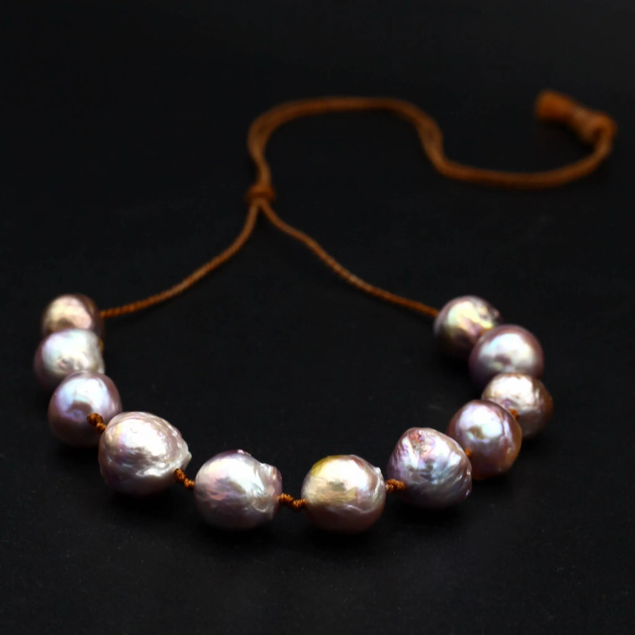 Floating Blush Pearl Tassel Necklace