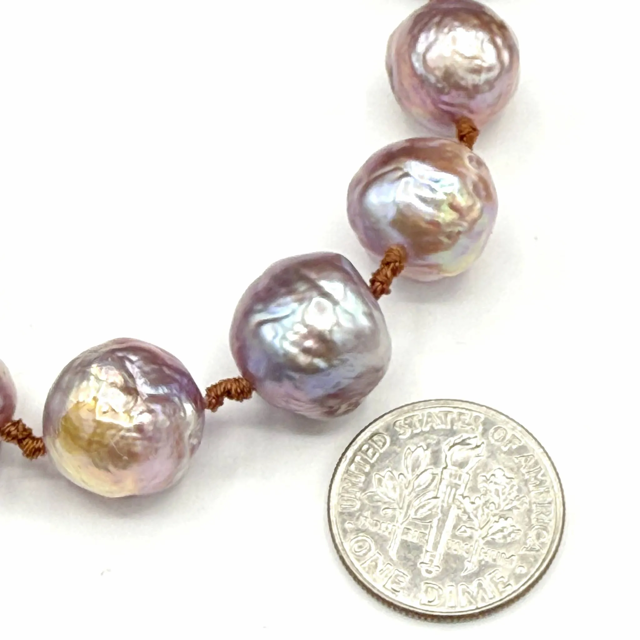 Floating Blush Pearl Tassel Necklace