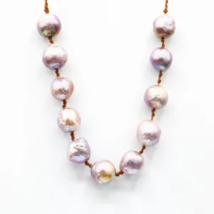 Floating Blush Pearl Tassel Necklace