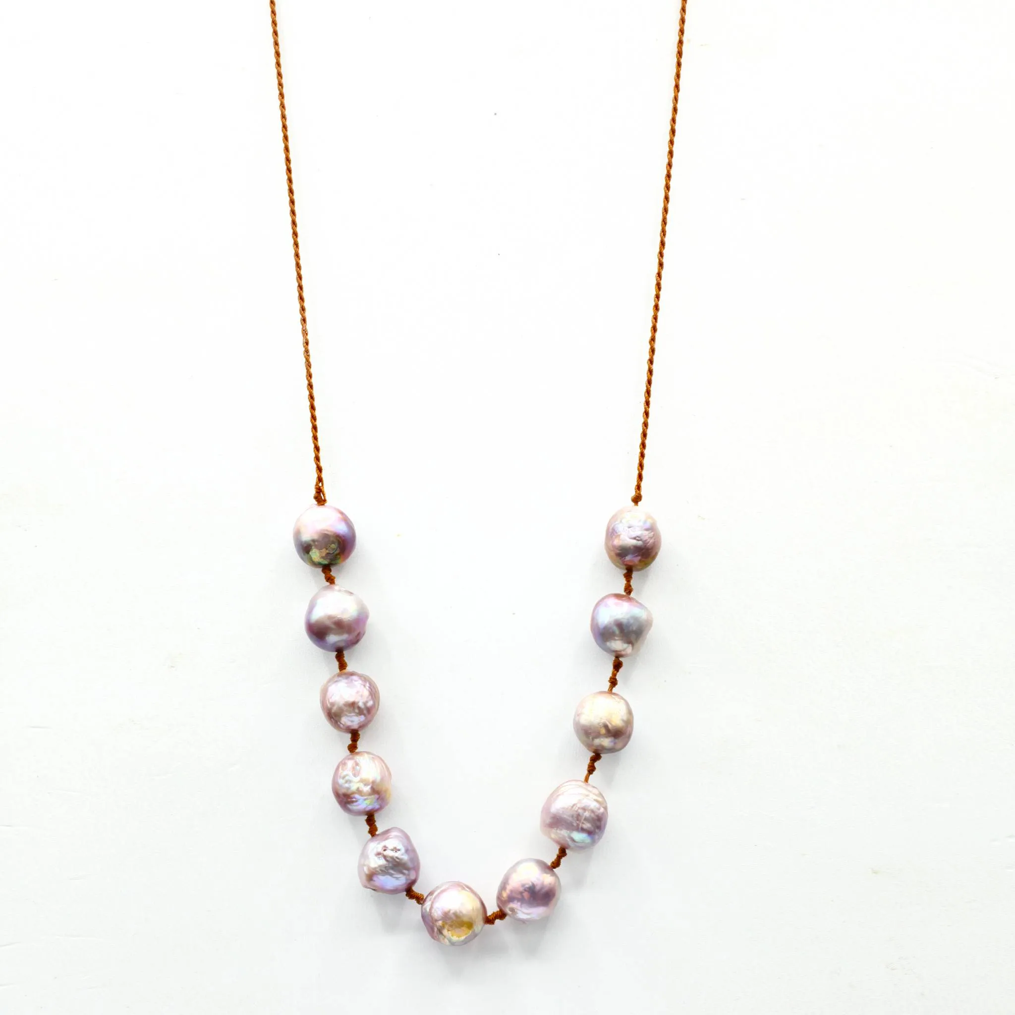 Floating Blush Pearl Tassel Necklace