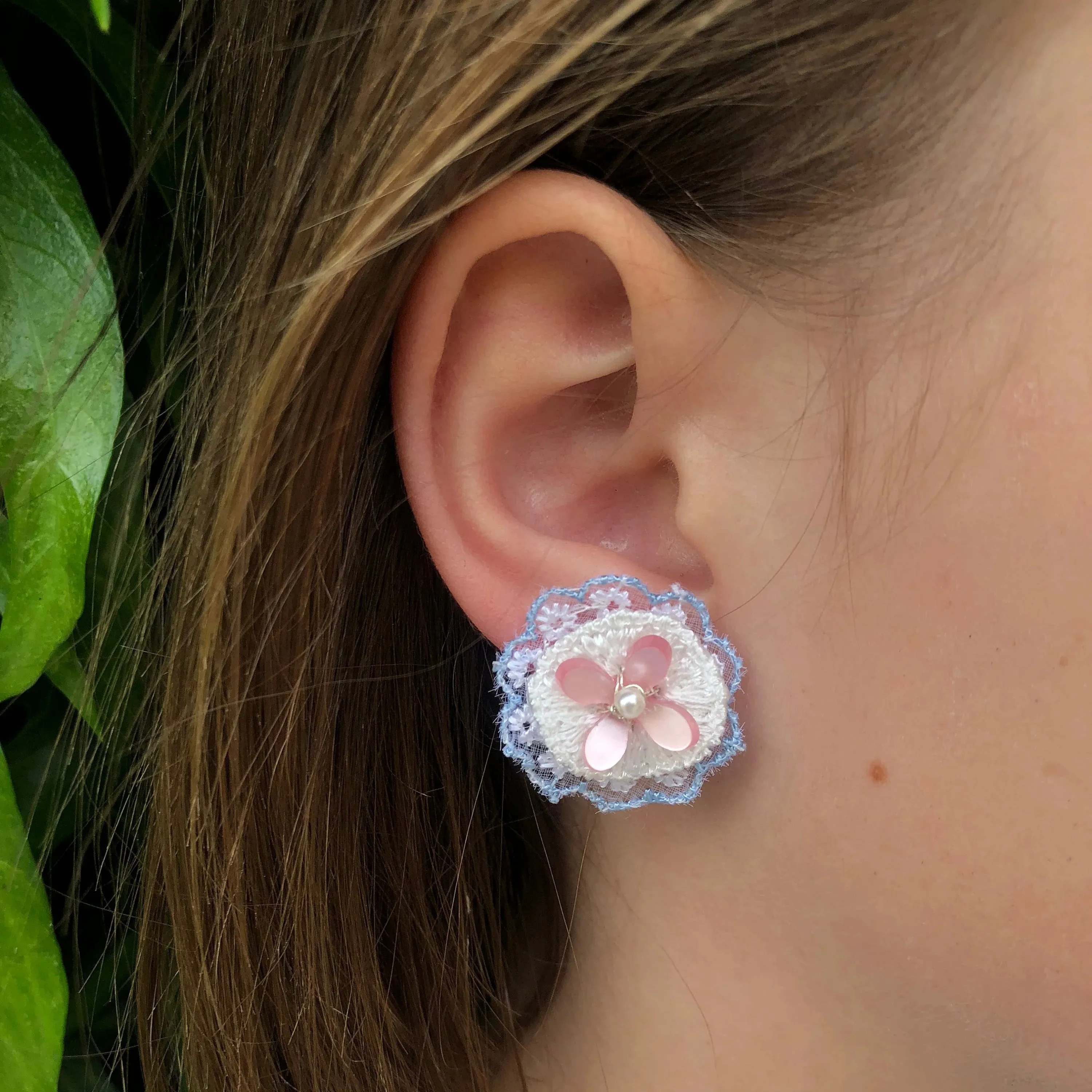 Flower Lace Studs