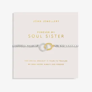 Forever Yours Forever My Soul Sister Silver Gold Plated Bracelet 7480